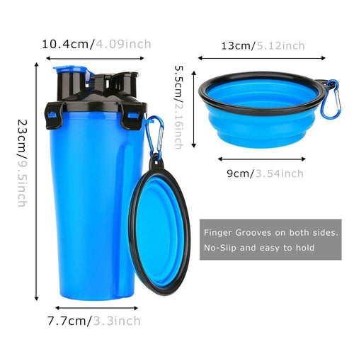 2 in 1 Dog Drinking Water Bottle with Bowls From United States flag United States