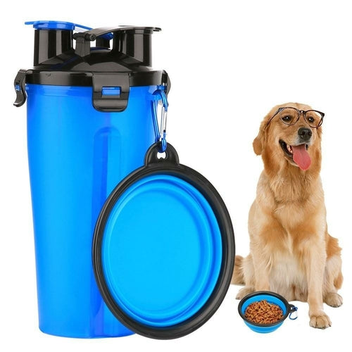 2 in 1 Dog Drinking Water Bottle with Bowls From United States flag United States