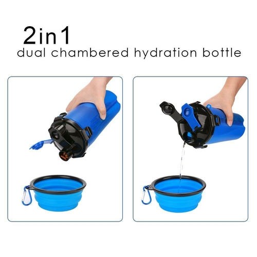 2 in 1 Dog Drinking Water Bottle with Bowls From United States flag United States
