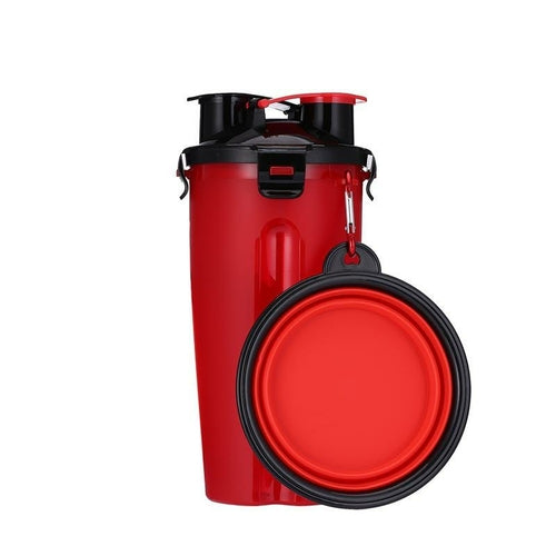 2 in 1 Dog Drinking Water Bottle with Bowls From United States flag United States
