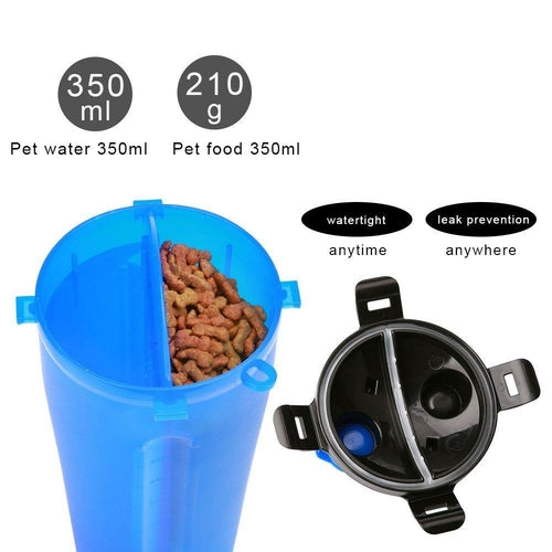 2 in 1 Dog Drinking Water Bottle with Bowls From United States flag United States